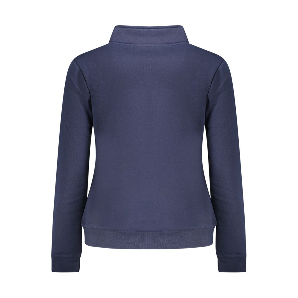 Blue Cotton Women Sweatshirt - ventzia