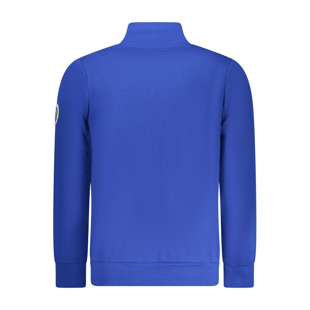 Blue Cotton Men's Sweatshirt - ventzia