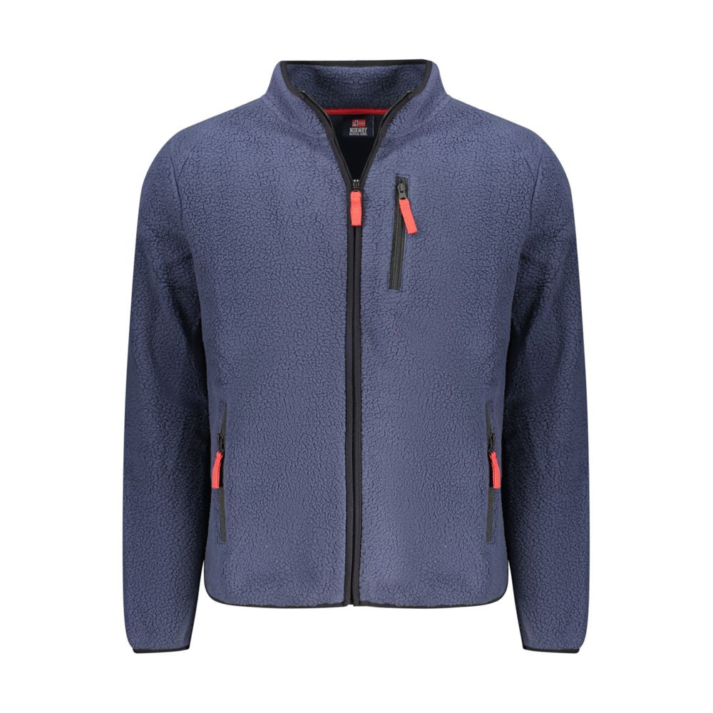 Blue Polyester Men's Sweatshirt - ventzia