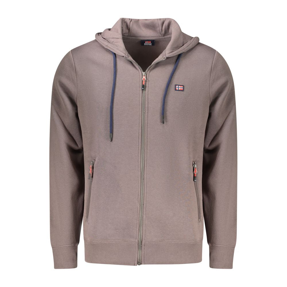 Marrone Cotton Men Sweatshirt - ventzia