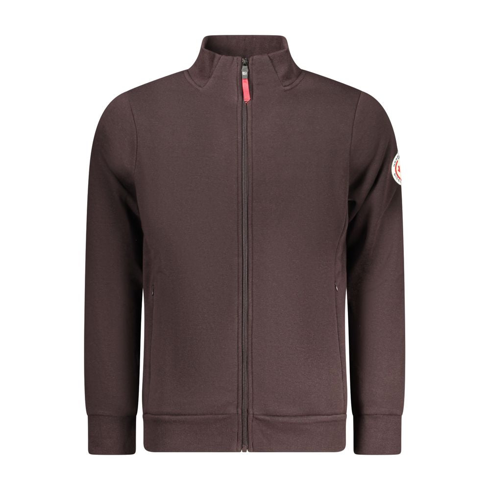 Marrone Cotton Men Sweatshirt - ventzia