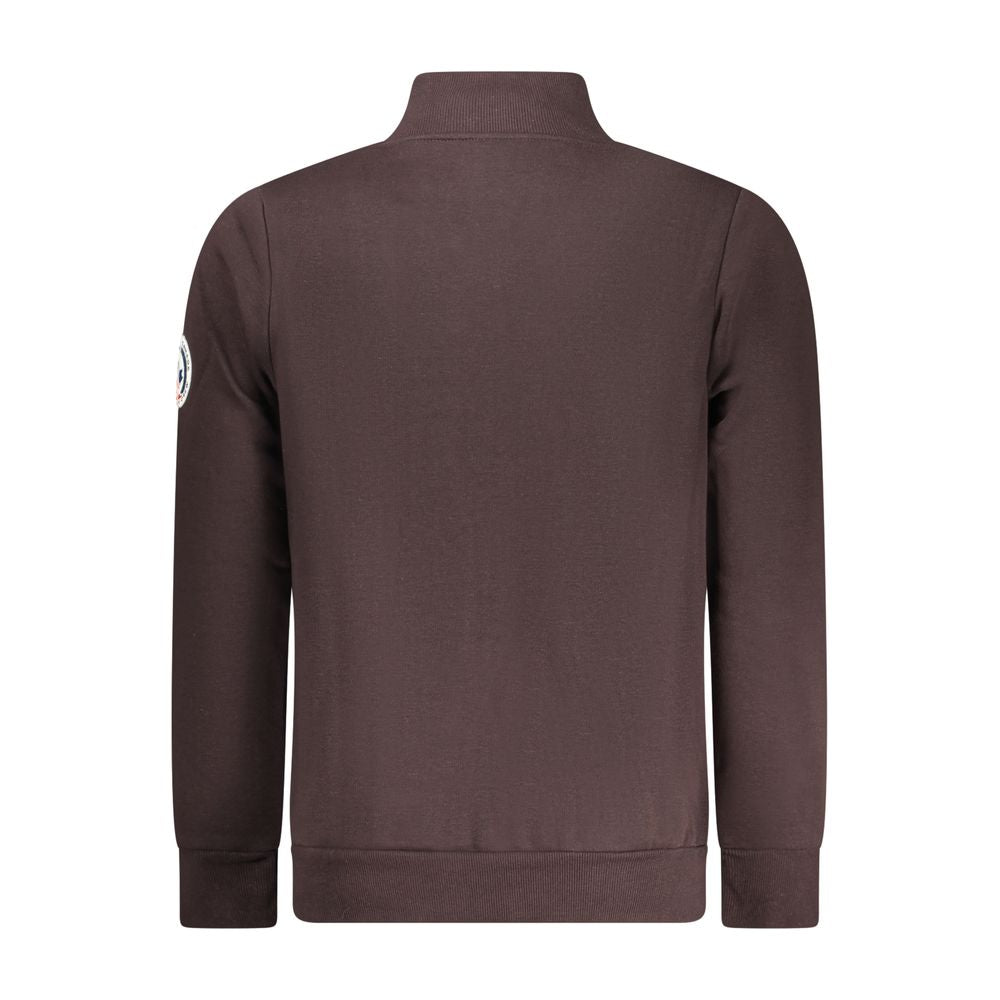 Marrone Cotton Men Sweatshirt - ventzia