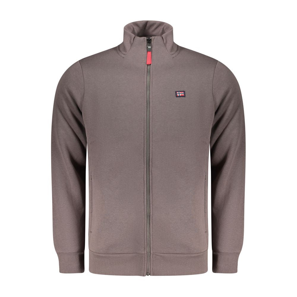 Marrone Cotton Men Sweatshirt - ventzia