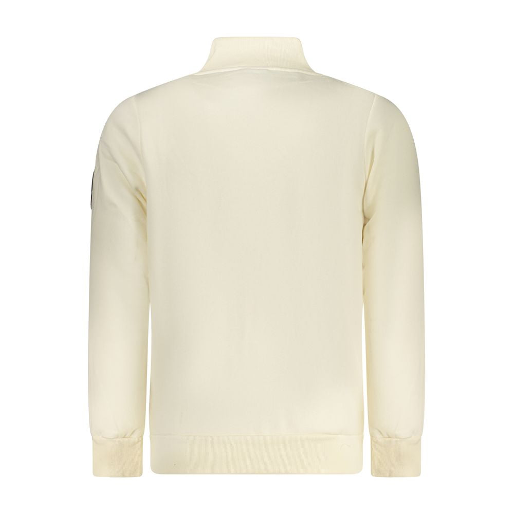 White Cotton Men's Sweatshirt - ventzia