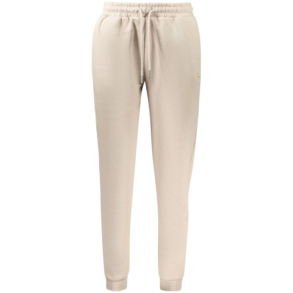 Beige Cotton Women Sweatpant - ventzia