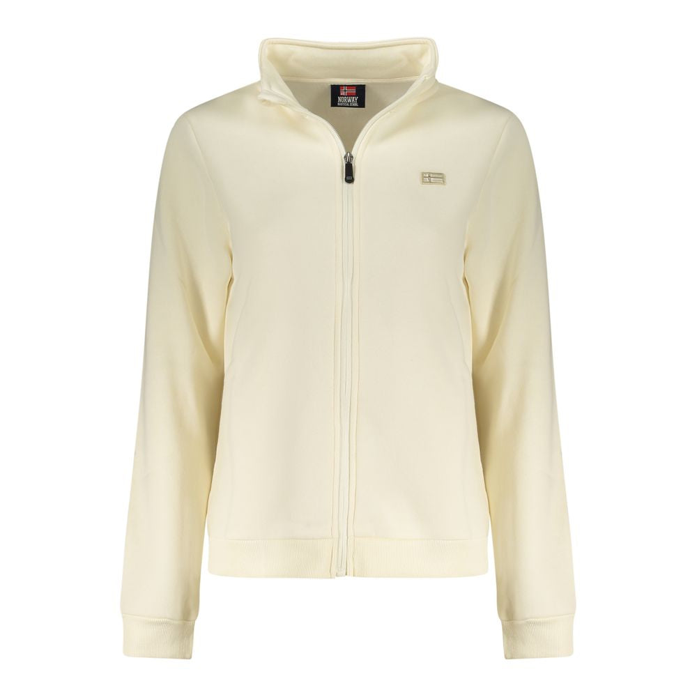 White Cotton Women Sweatshirt - ventzia