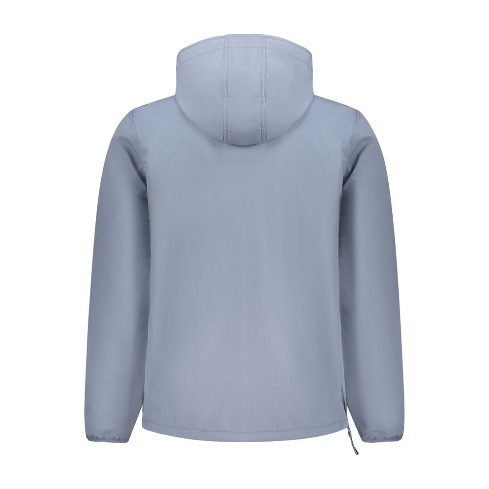 Blu Polyester Men's Jacket - ventzia