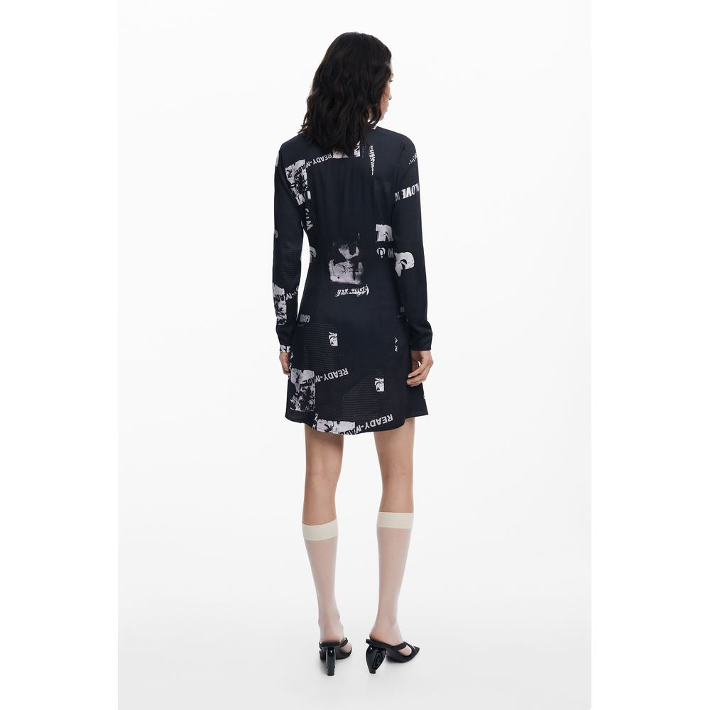 Nero Viscosa Women Dress - ventzia