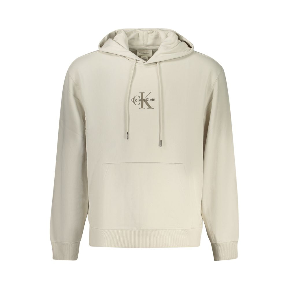 Beige Cotton Men's Hoodie - ventzia
