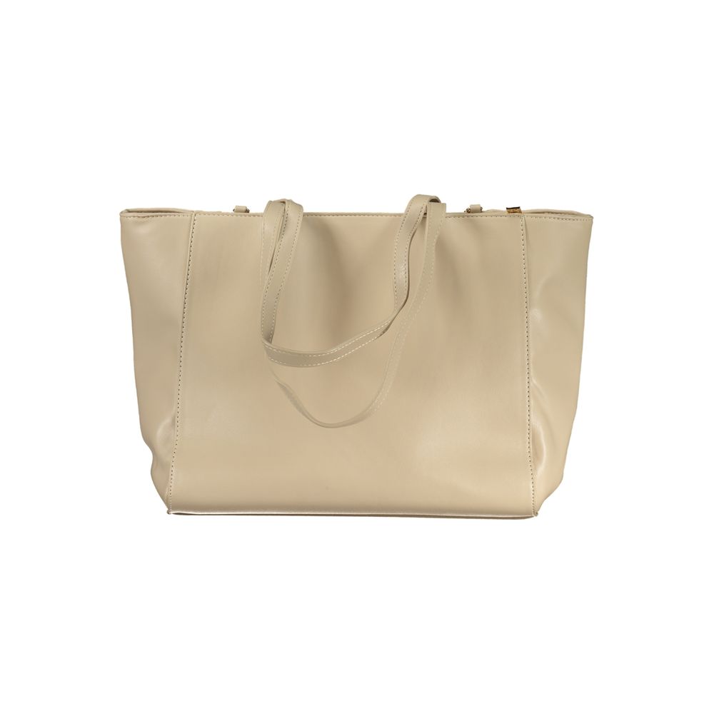 Beige PVC Women Handbag - ventzia