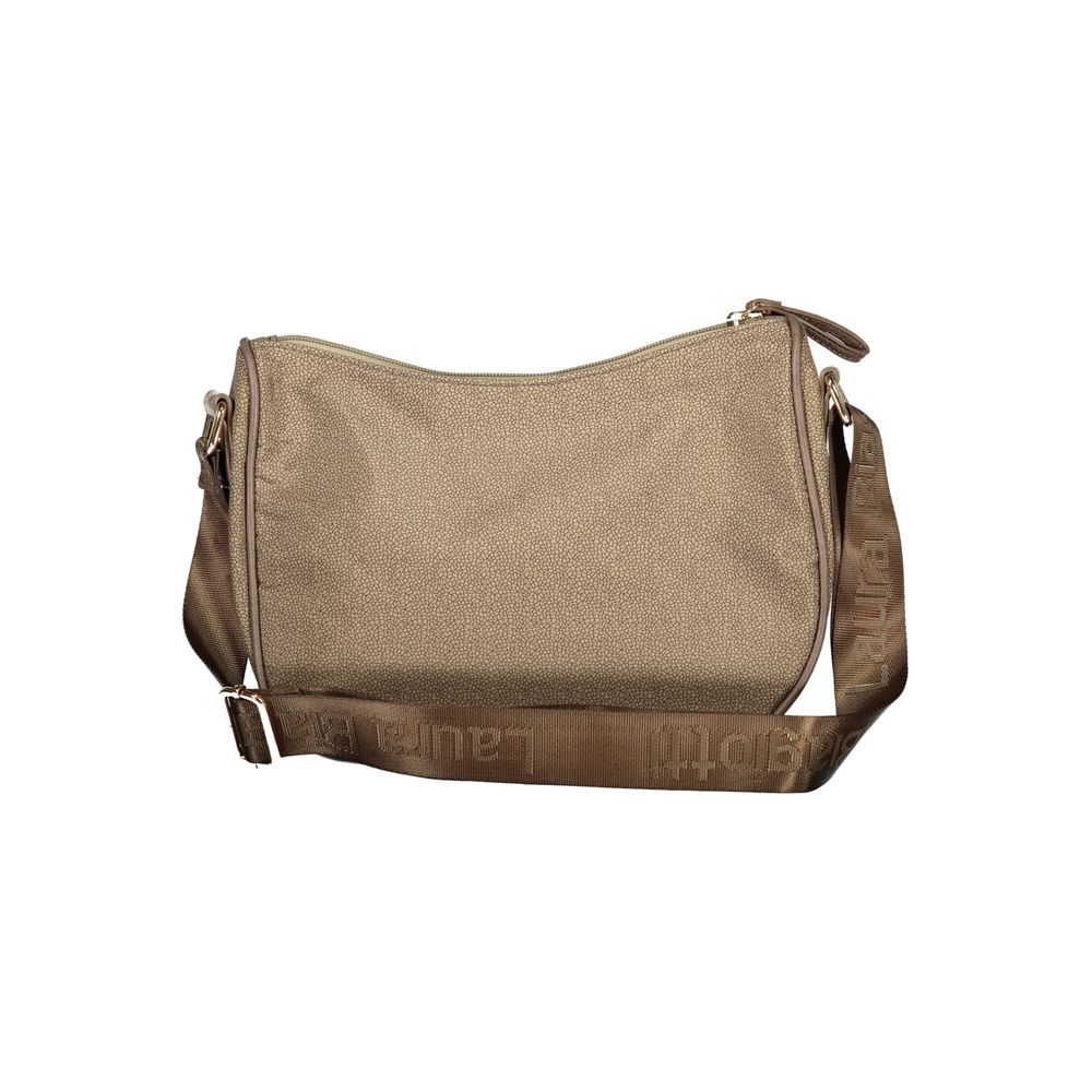Beige Polyester Women's Shoulder Bag - ventzia