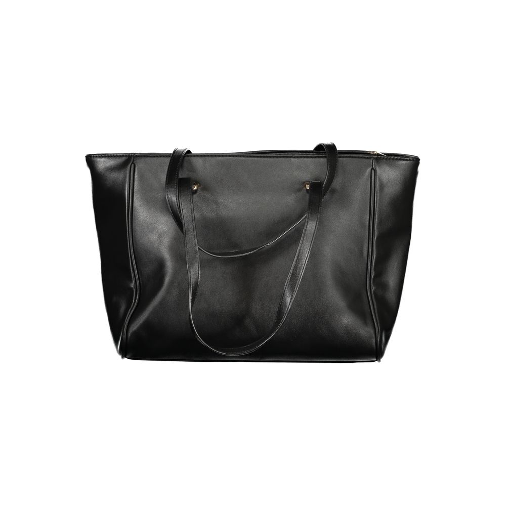 Black PVC Women Handbag - ventzia