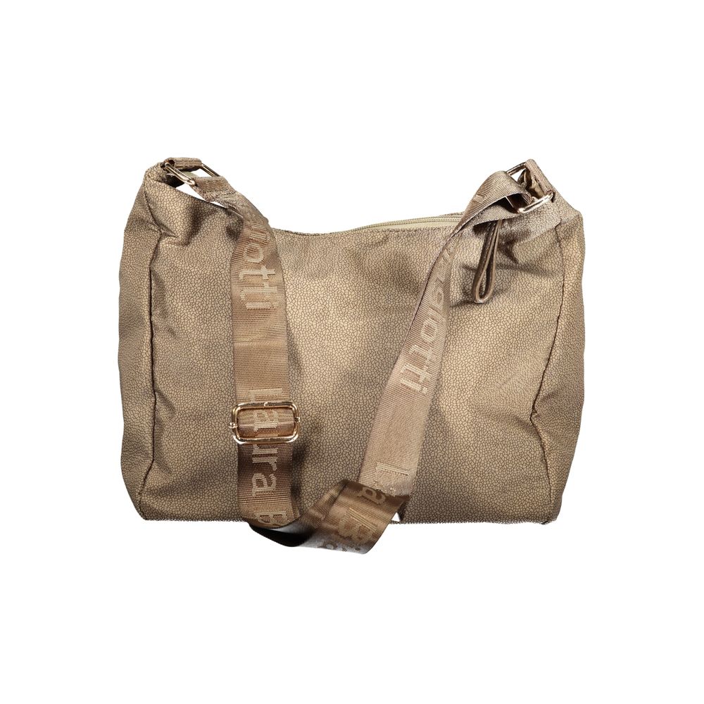 Beige Polyester Women Handbag - ventzia