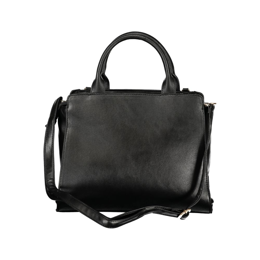 Black PVC Women Handbag - ventzia