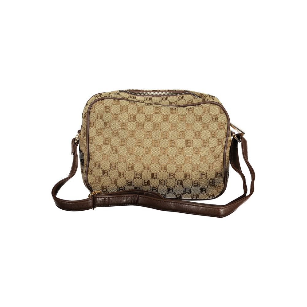 Beige Polyester Women's Shoulder Bag - ventzia