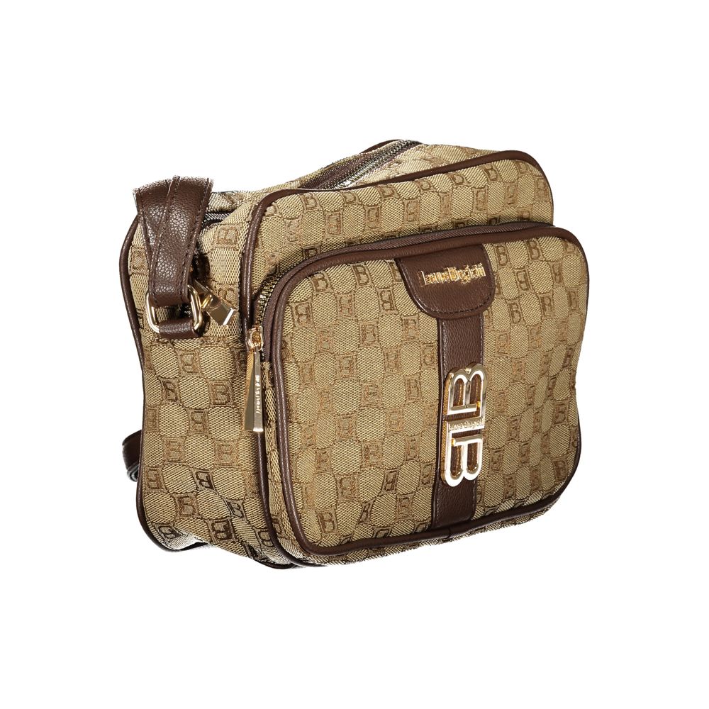 Beige Polyester Women's Shoulder Bag - ventzia