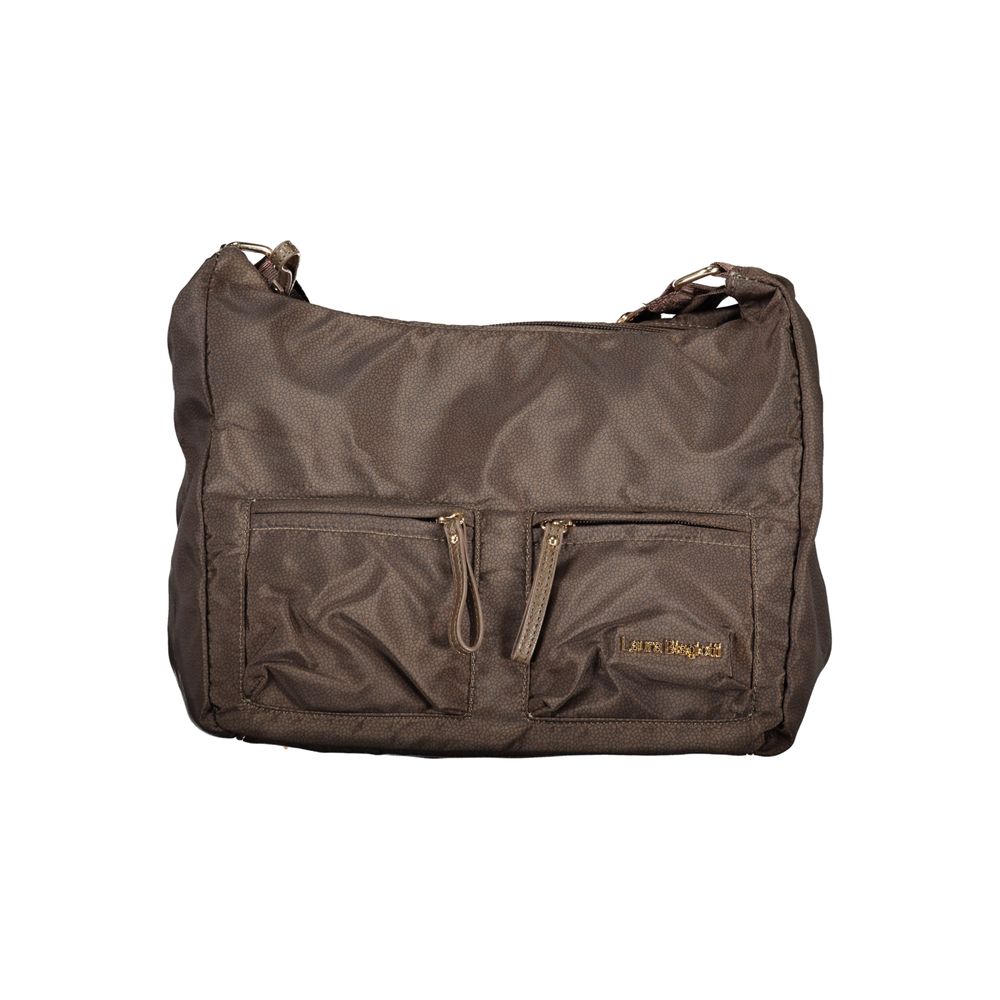 Brown Polyester Handbag
