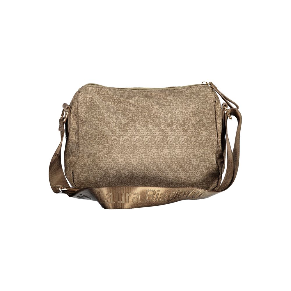 Beige Polyester Women Handbag - ventzia