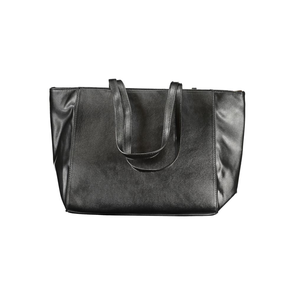 Black PVC Women Handbag - ventzia