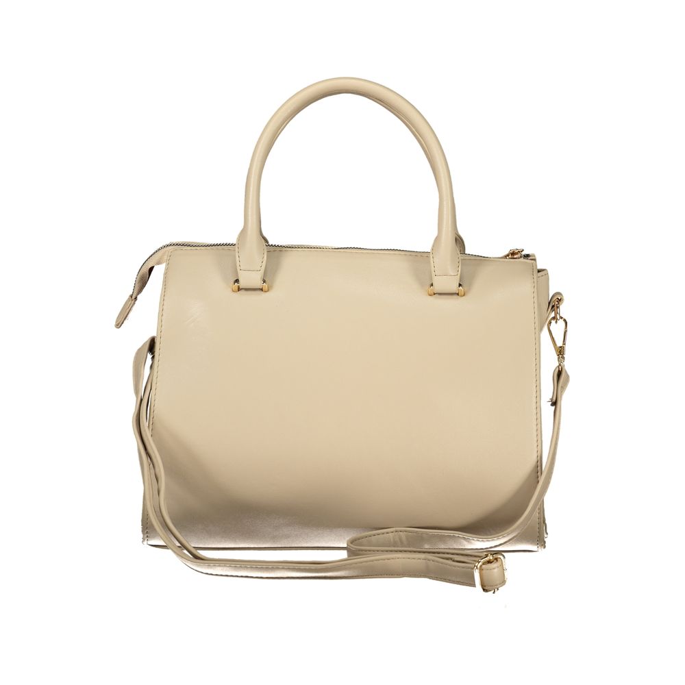 Beige PVC Women Handbag - ventzia