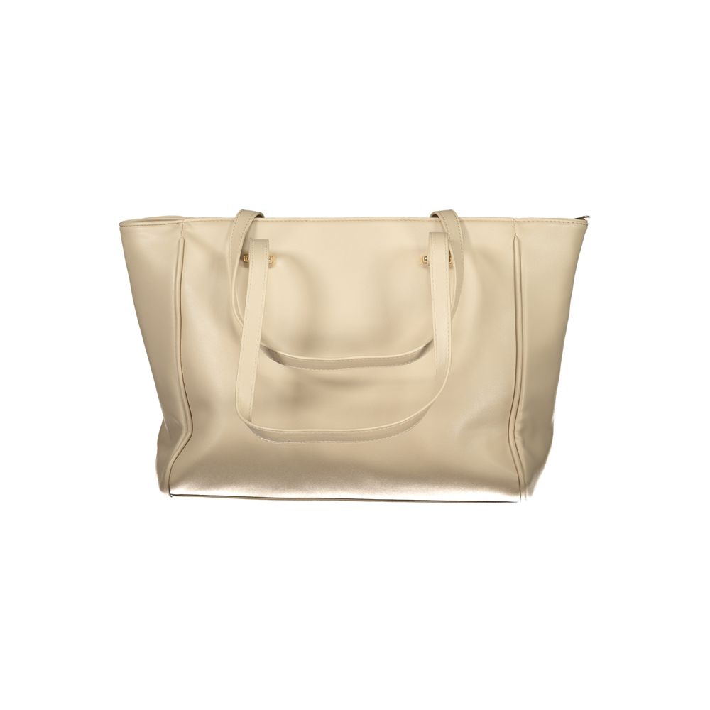 Beige PVC Women Handbag - ventzia