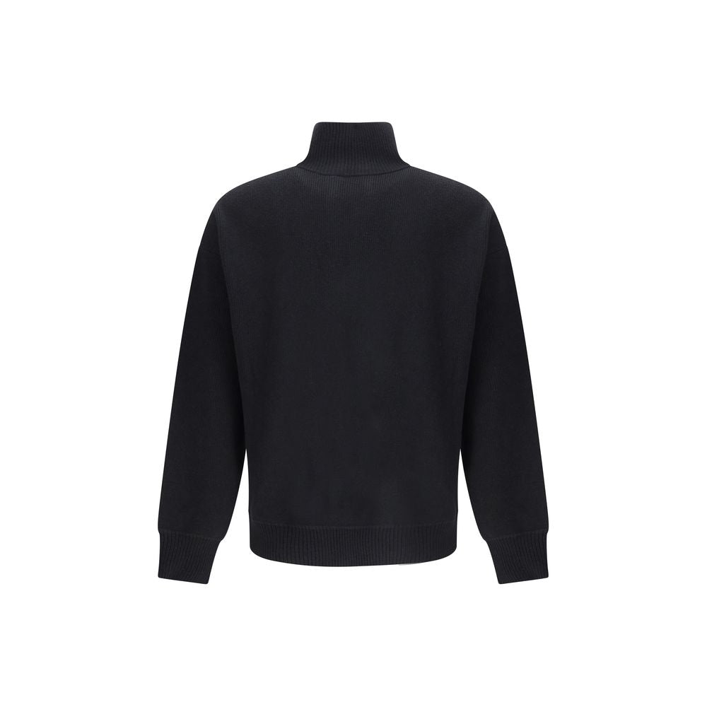 Black Wool Sweatshirt - ventzia