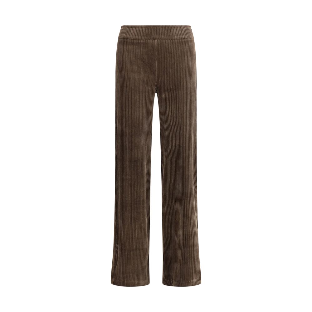 Brown Cotton Casual Pants - ventzia