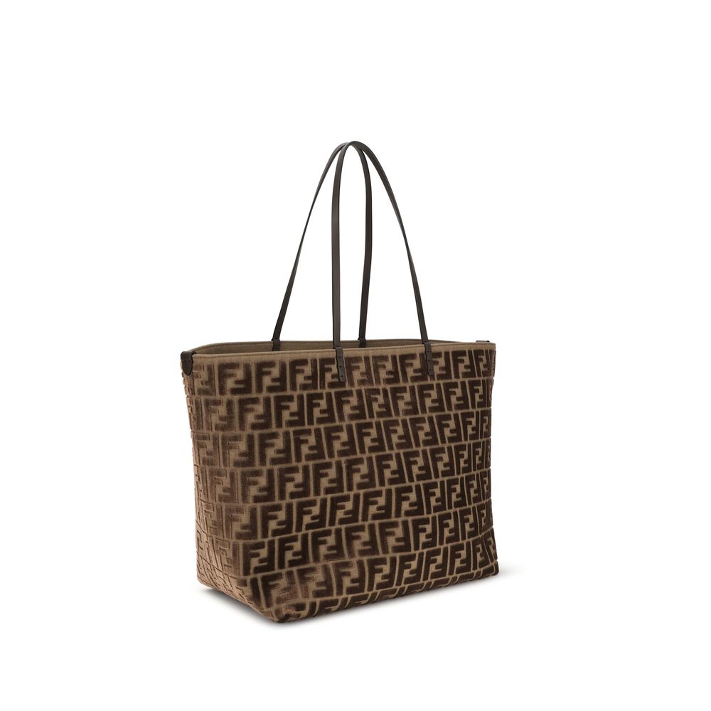 Brown Fabric Shoulder Bag - ventzia