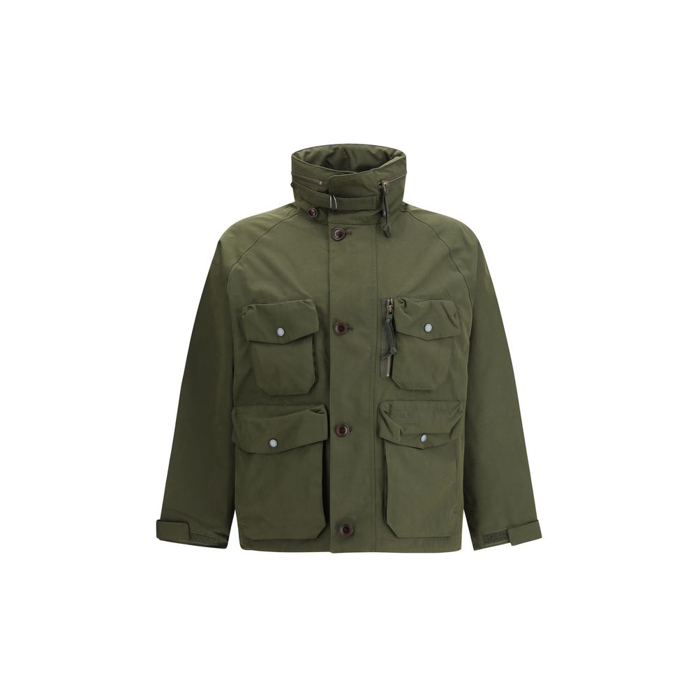 Green Polyester Shell Jacket - ventzia