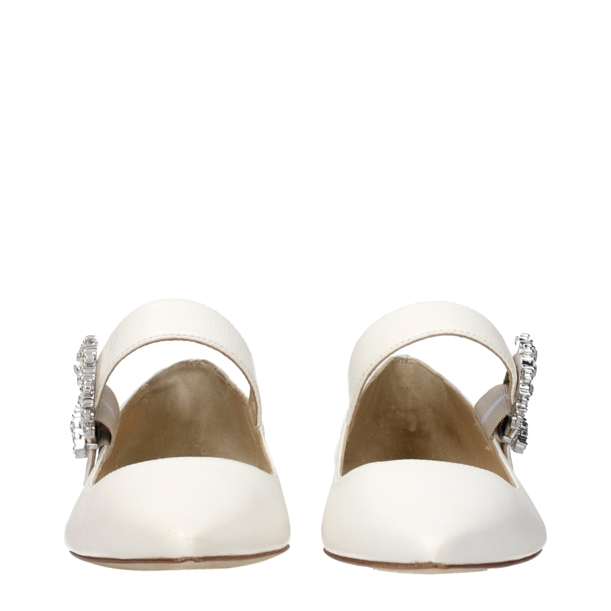 White Leather Ballet Flats