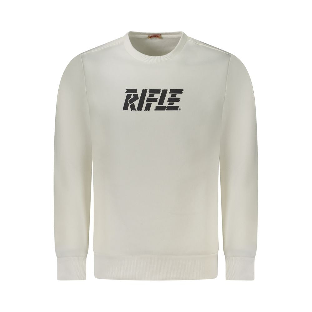 White Cotton Men Sweatshirt - ventzia