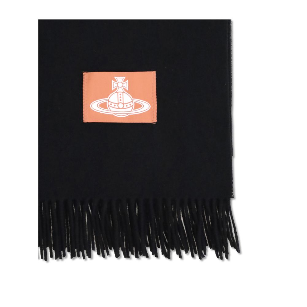 Black Wool Scarf - ventzia