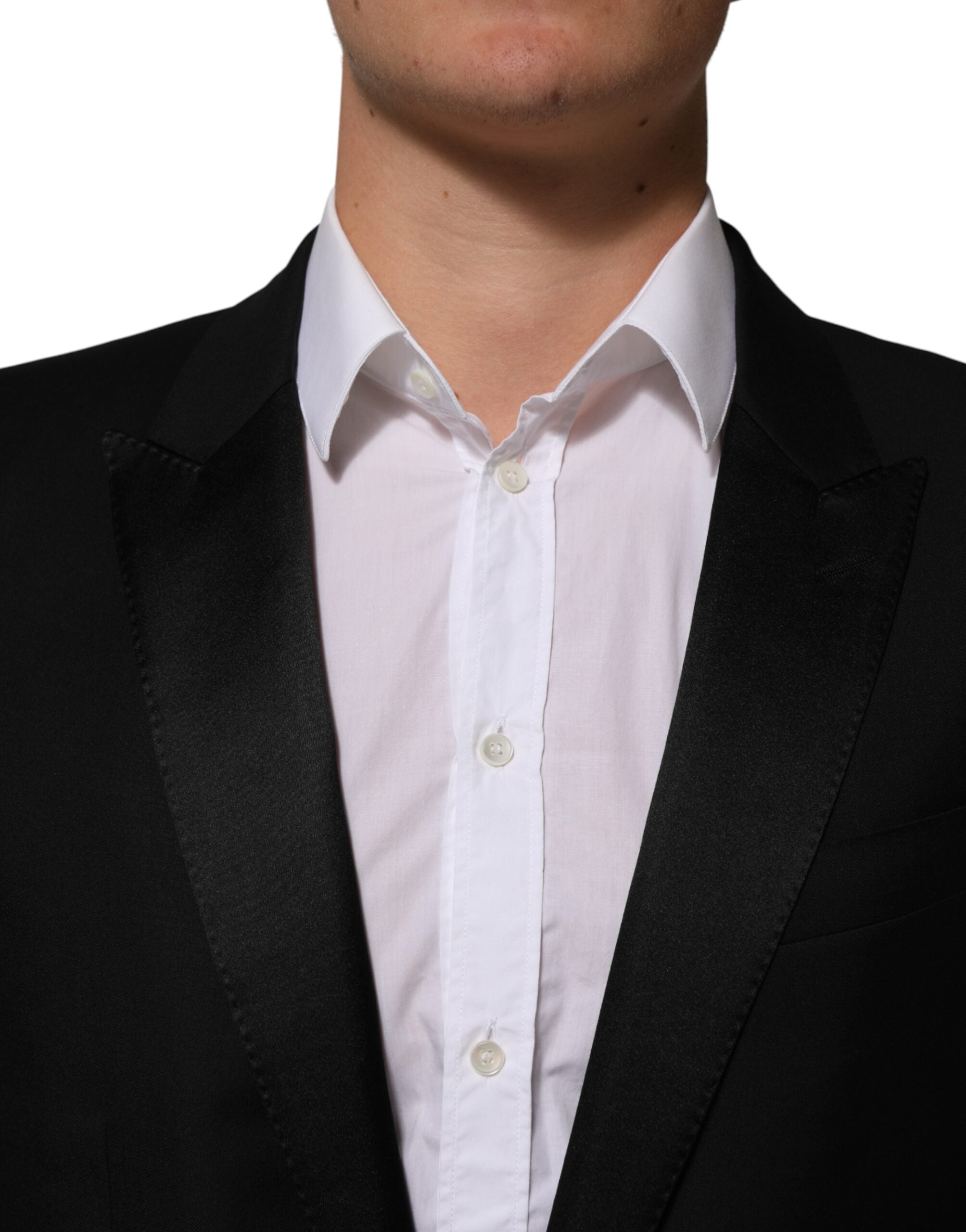 Black 2 Buttons Jacket Formal 2 Piece Suit - ventzia