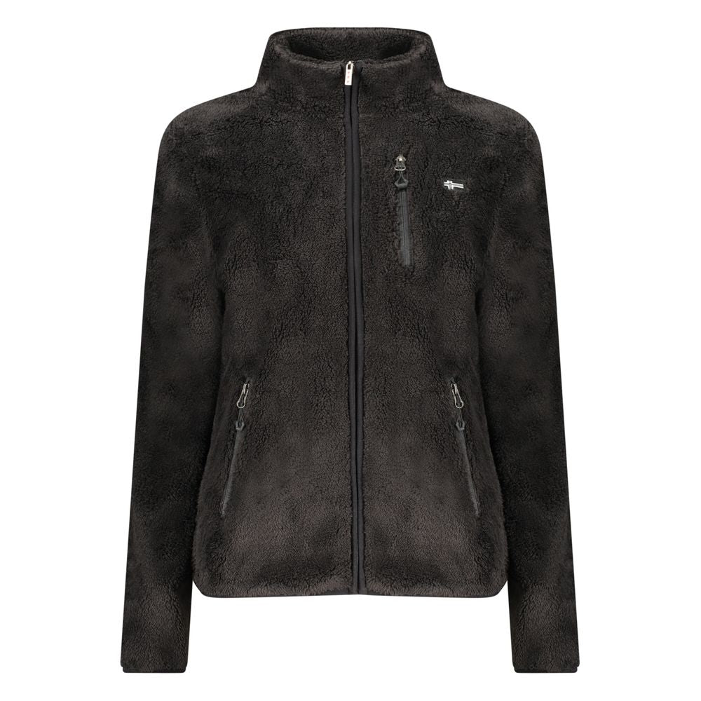 Black Polyester Women Sweatshirt - ventzia