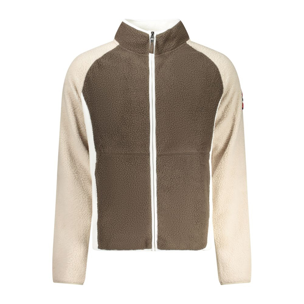 Marrone Polyester Men Sweatshirt - ventzia