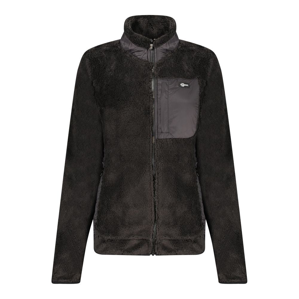 Black Polyester Women's Sweatshirt - ventzia