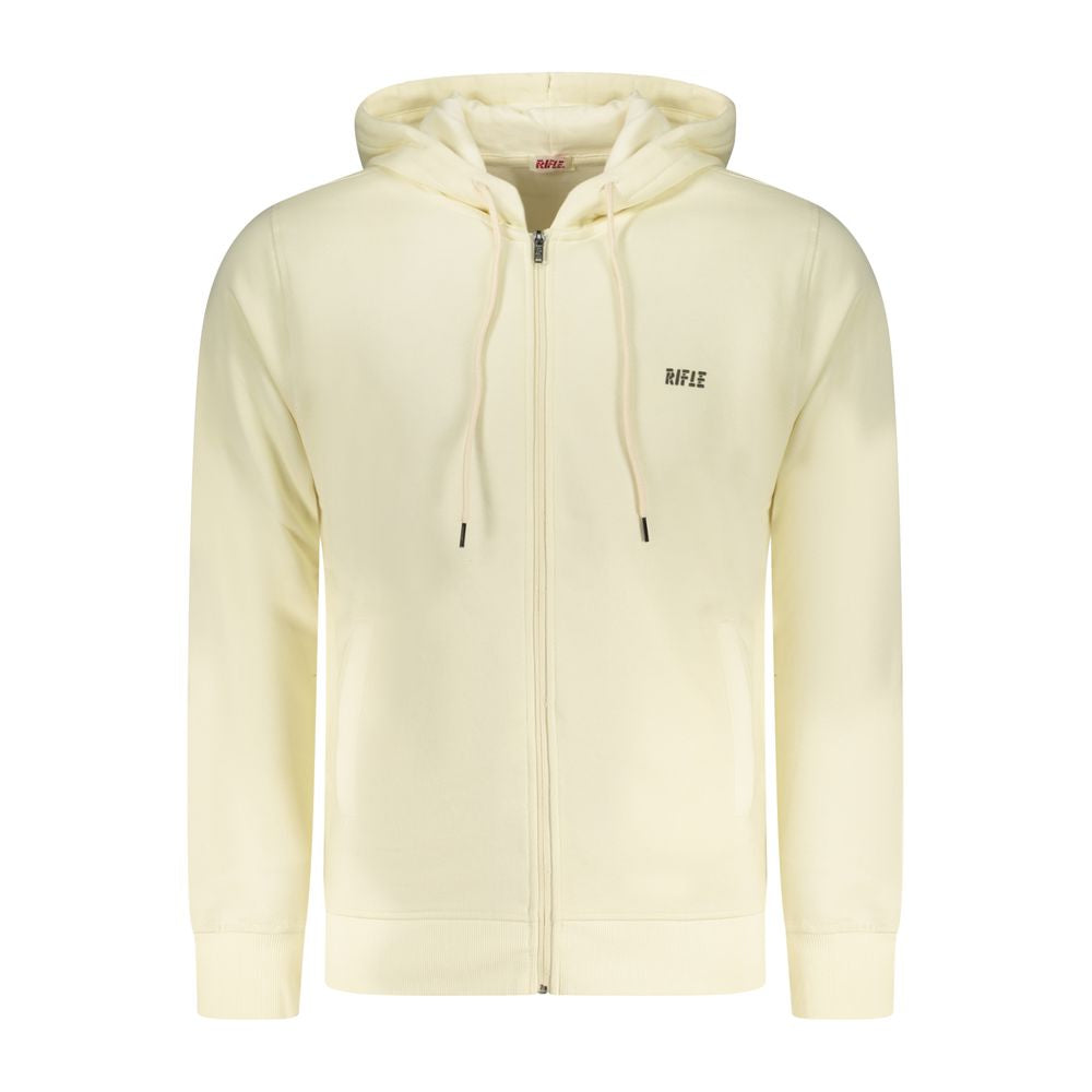 White Cotton Men's Hoodie Sweatshirt - ventzia