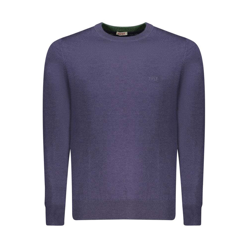 Blue Polyester Men's Sweater - ventzia