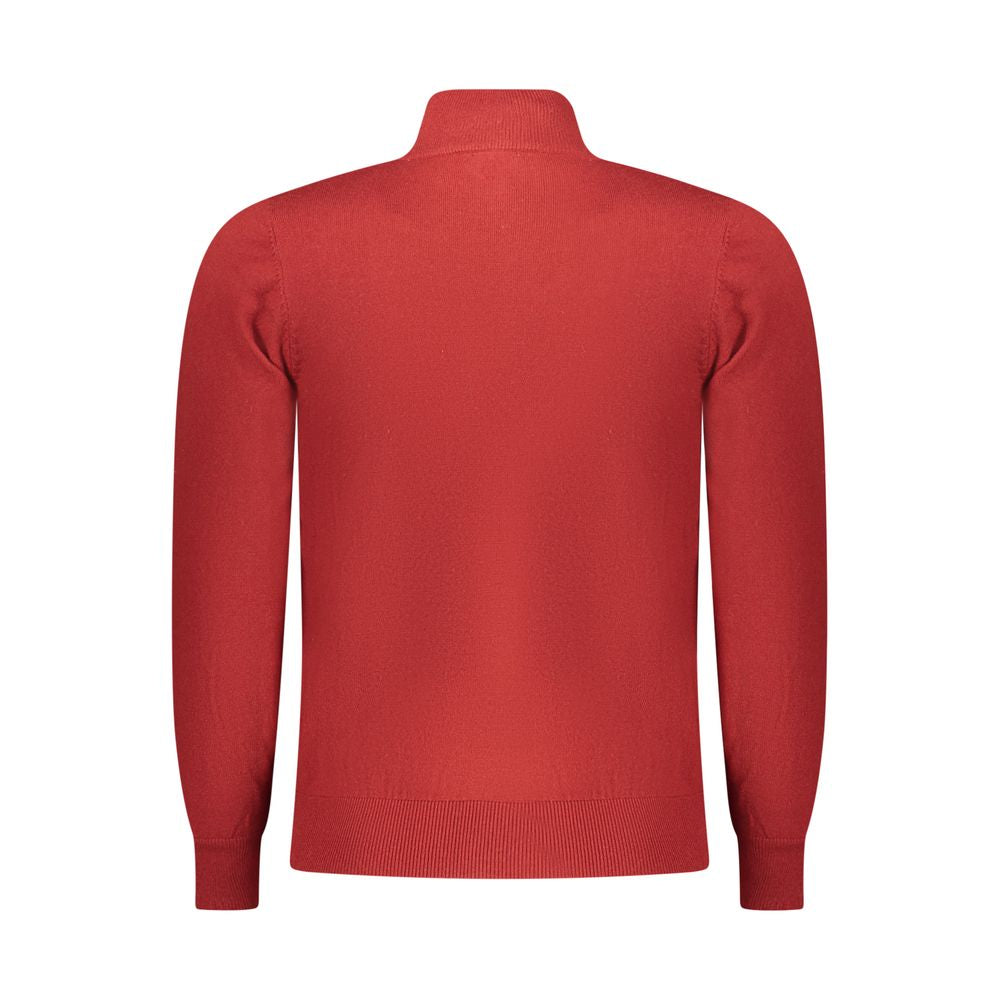 Red Polyester Men Sweater - ventzia