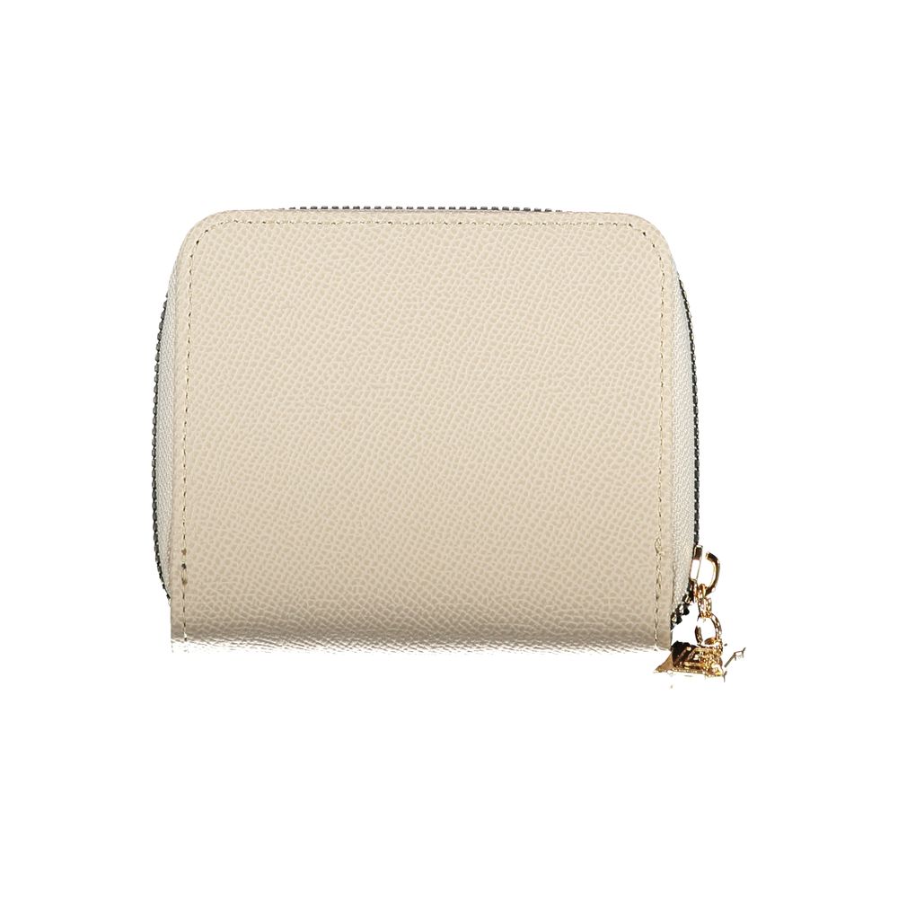 Beige Polyurethane Women Wallet - ventzia