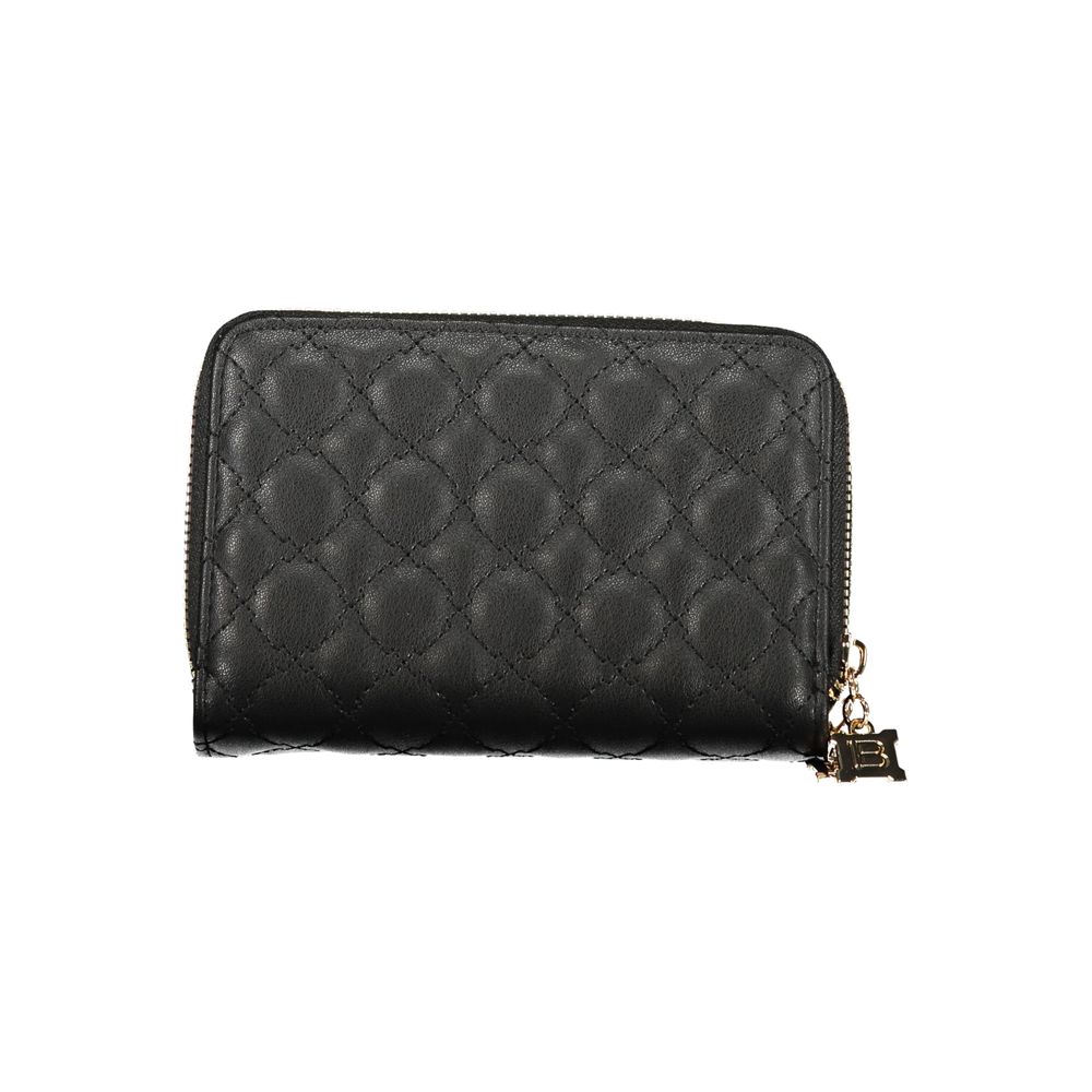 Black Polyurethane Women Wallet - ventzia