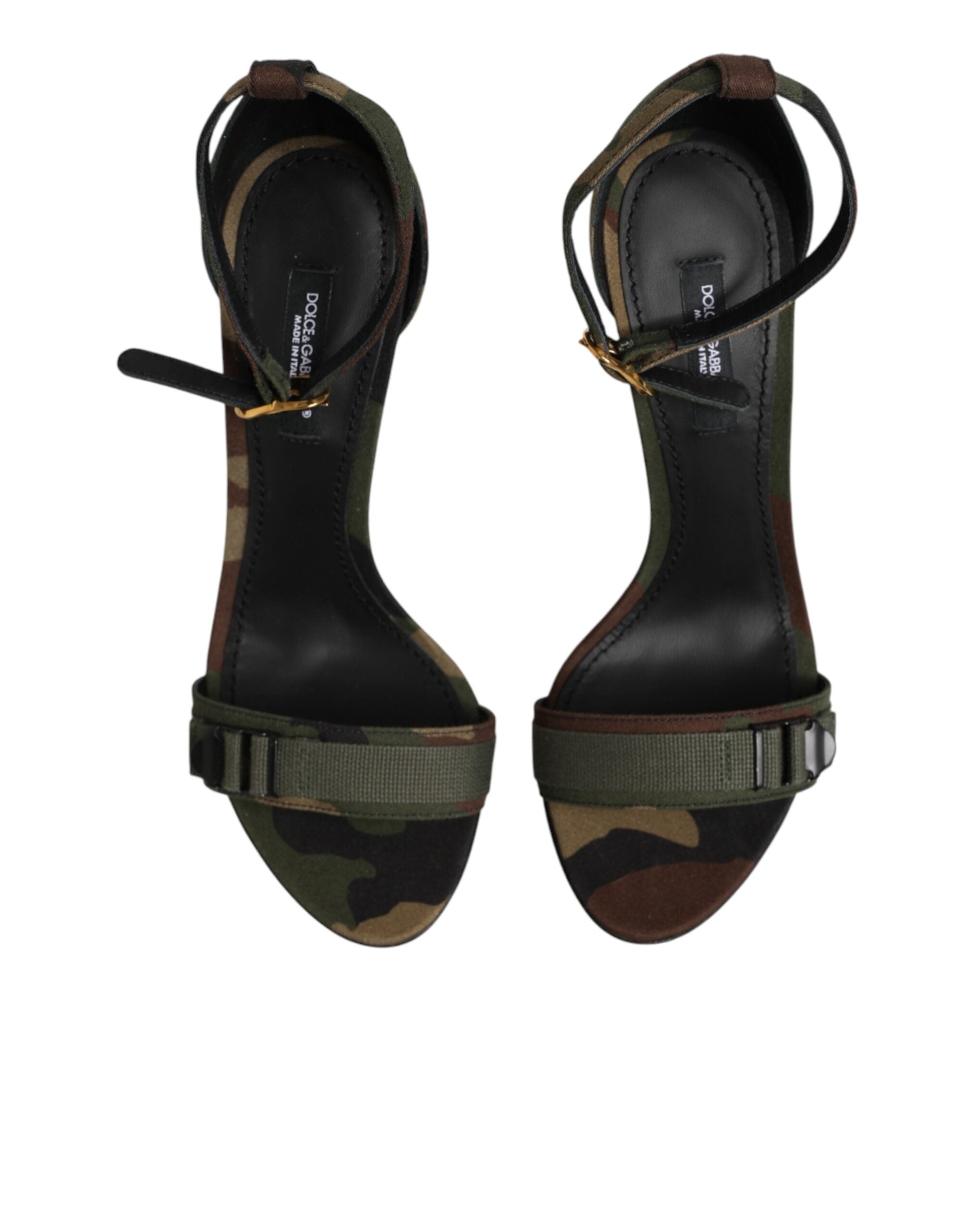 Multicolor DG Logo Heels Camouflage Sandals Shoes