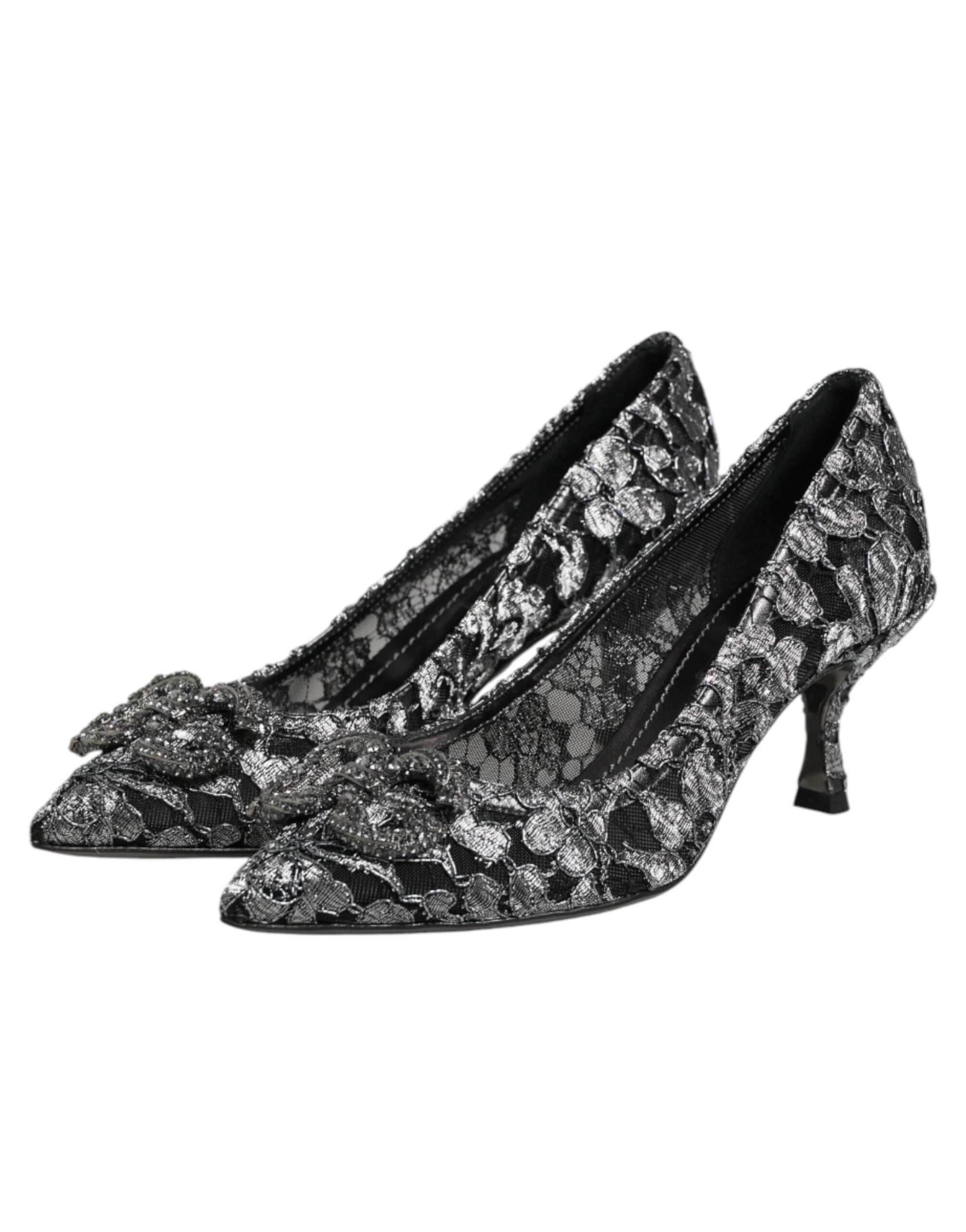 Silver Lace DG Amore Heels Pumps Shoes
