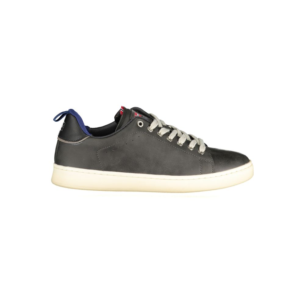 Black Polyurethane Men Sneaker - ventzia