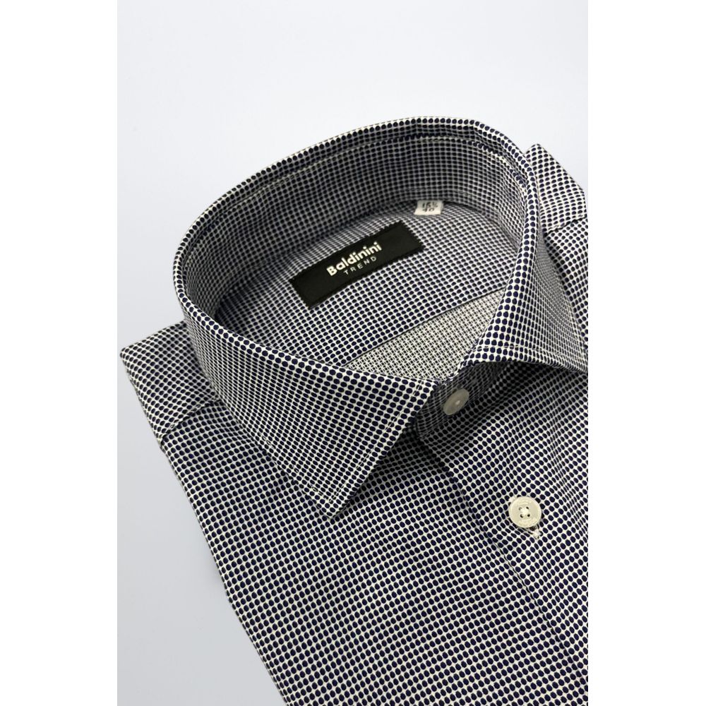 Blue Cotton Men Shirt - ventzia