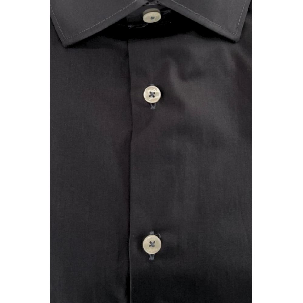 Gray Cotton Men Shirt - ventzia