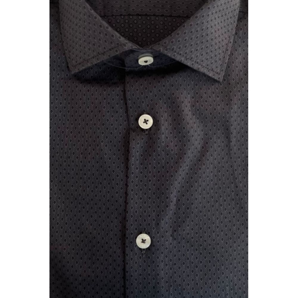 Gray Cotton Men Shirt - ventzia