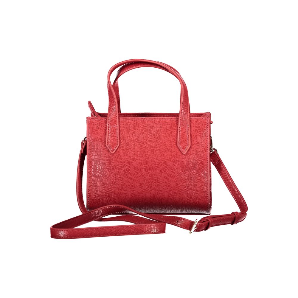 Red Polyurethane Women Handbag - ventzia