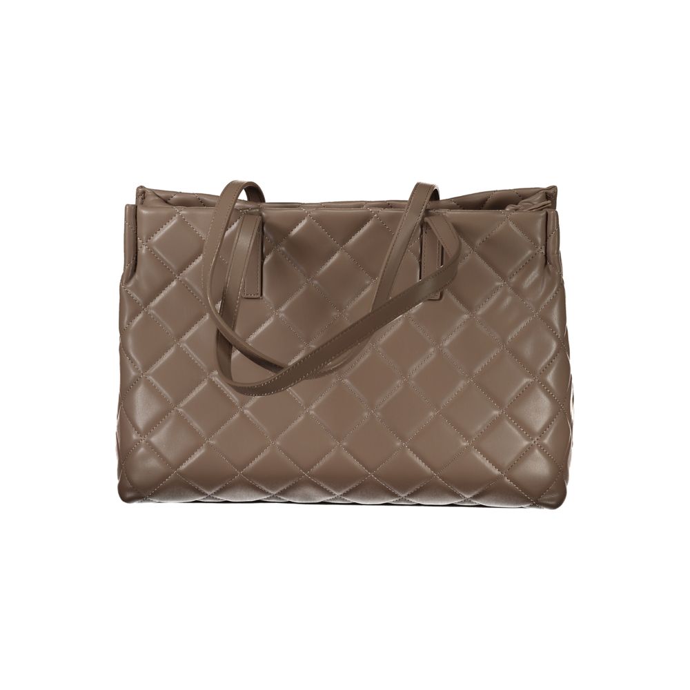 Marrone Poliuretano Woman Shoulder Bag - ventzia