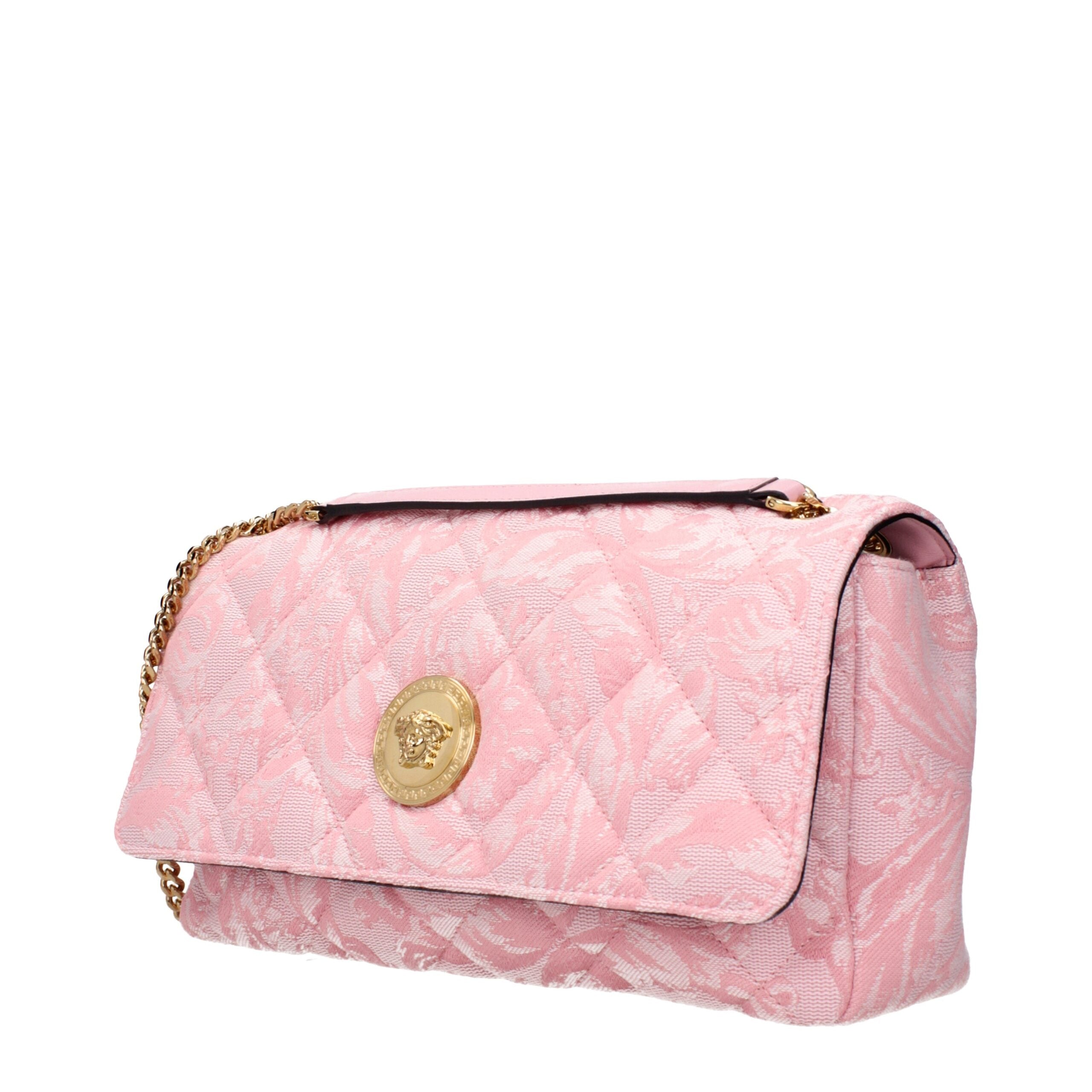 Pink Fabric Shoulder Bag - ventzia